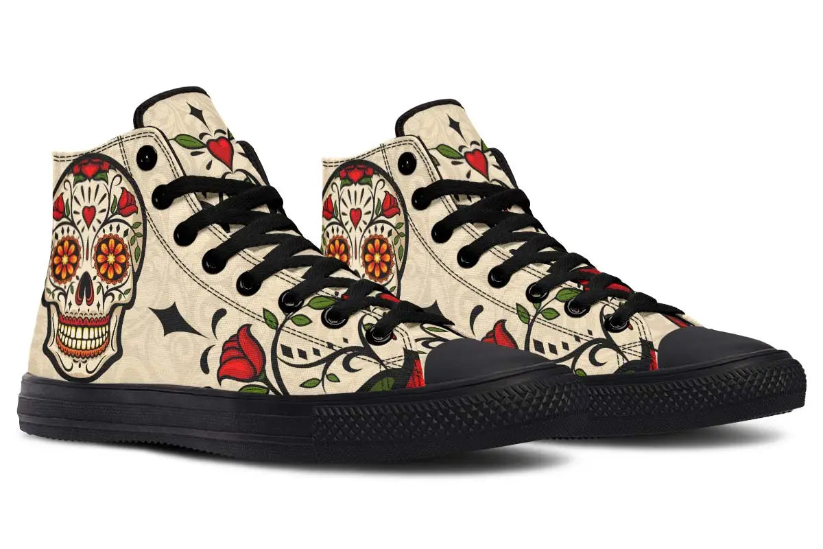 Printed Couple High Top Canvas Shoes