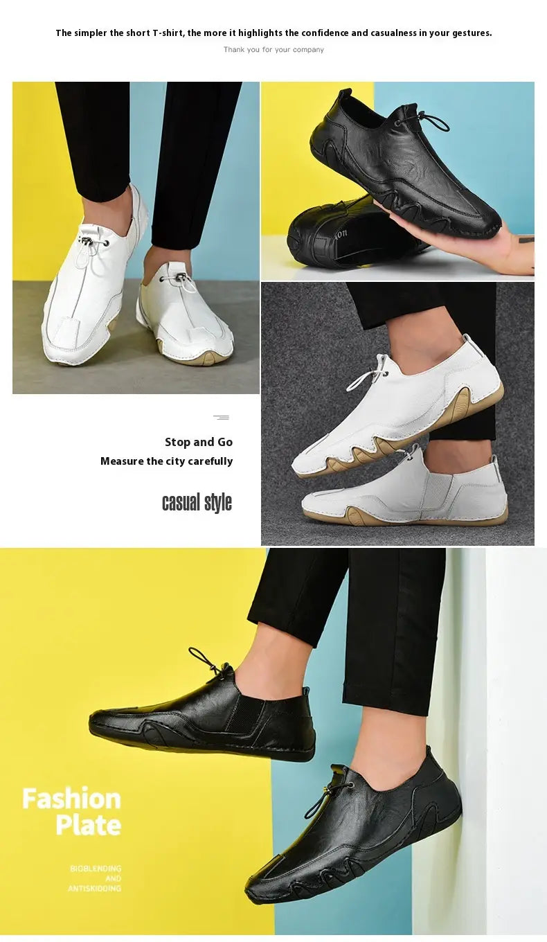Men’s Plus Size Sports Genuine Leather Leather Shoes