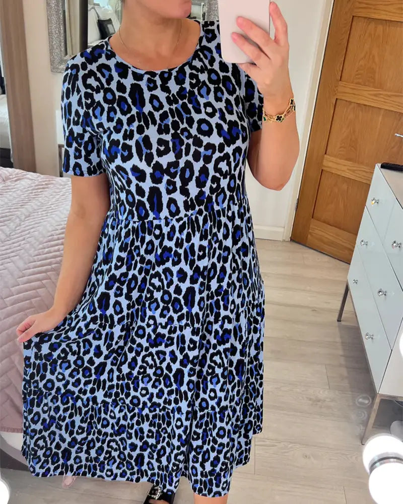 Leopard Print Women’s Loose Dress