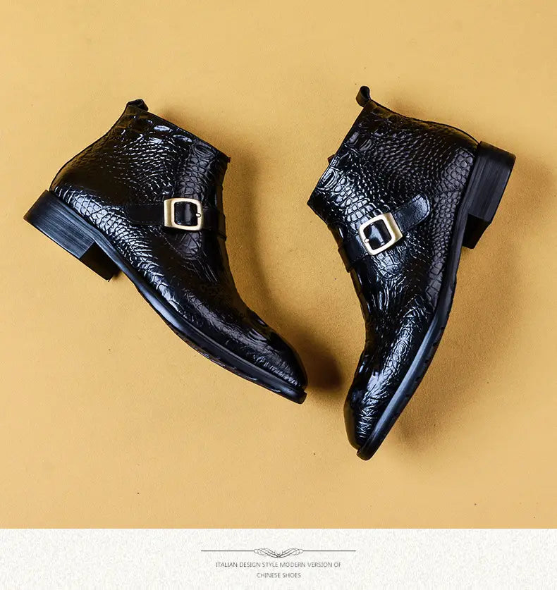 Men’s High Top British Style Formal Leather Shoes