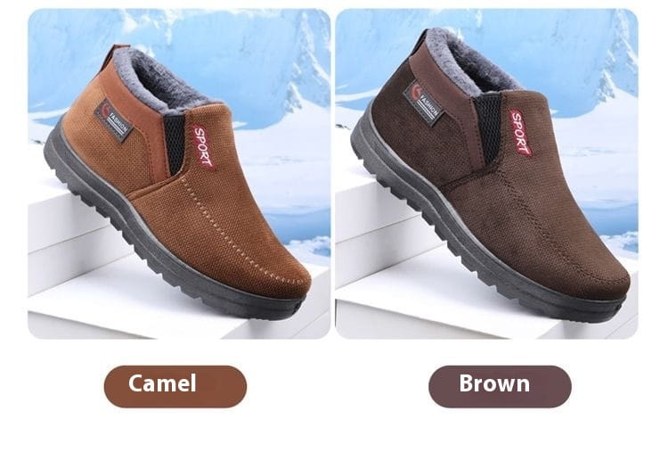 Men’s Shoes Thermal Non-slip Cotton-padded Shoes Casual Slip-on Old Beijing Cloth Shoes