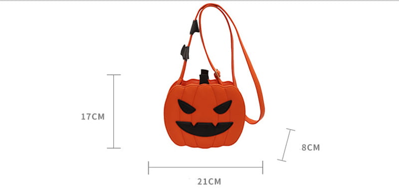 Halloween Bags Funny Pumpkin Cartoon Shoulder Crossbody Bag With Bat Personalized Creative Female Bag