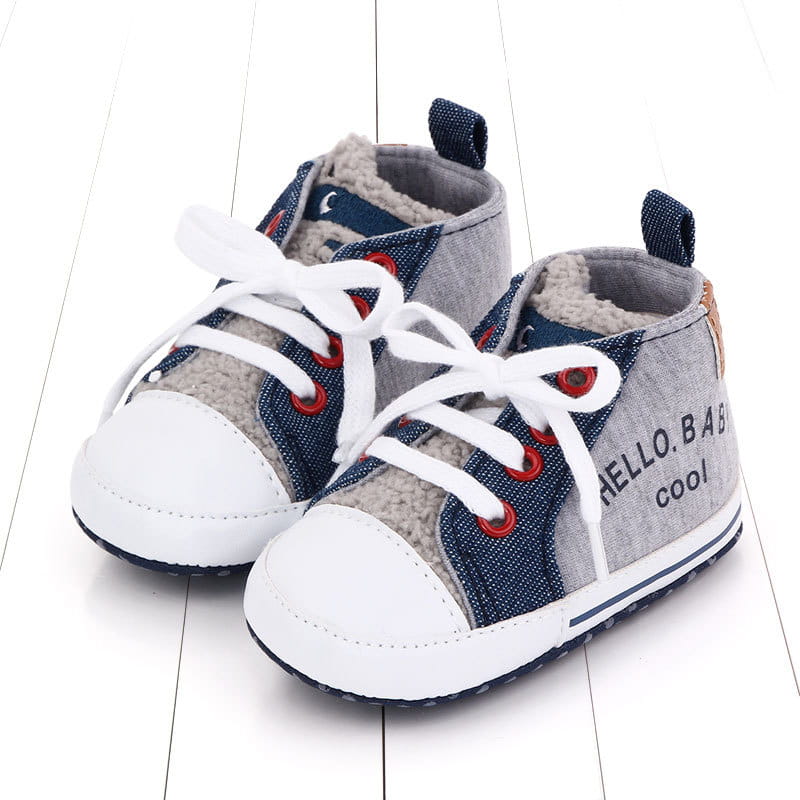 Canvas shoes color matching letters walking shoes