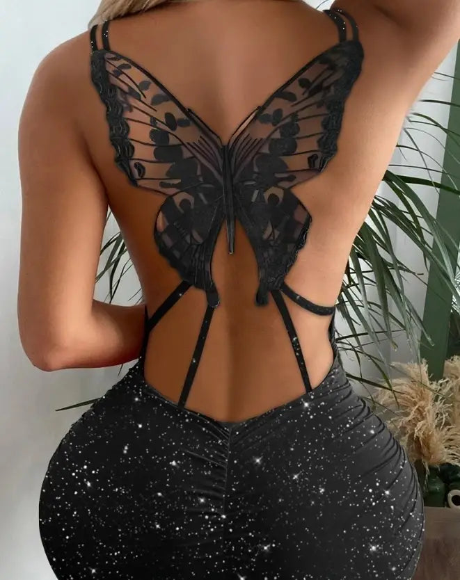 Women’s Fashion Hollow Out Butterfly Dress