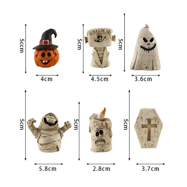 Halloween Cute Pumpkin Ghost Ornaments Scene Desktop Decorations