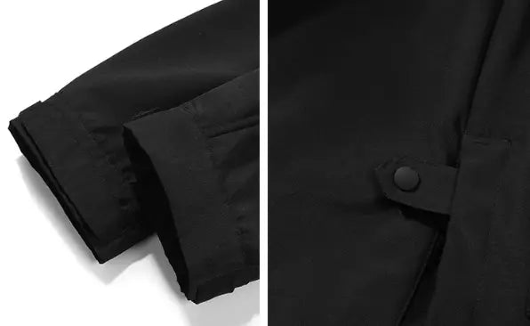 Men And Women With Standing Collars Large Pockets And Hooded Jackets