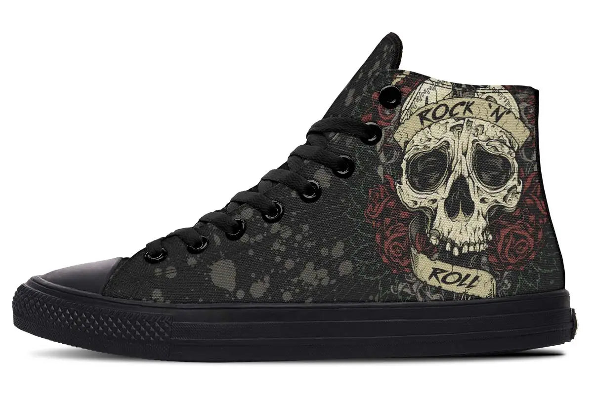 Printed Couple High-top Canvas Shoes