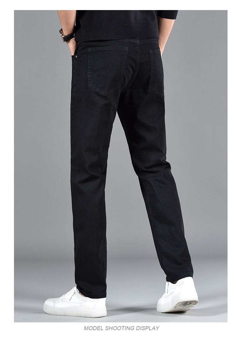 New Slim Fit Youth Casual Straight-leg Cotton Jeans Men