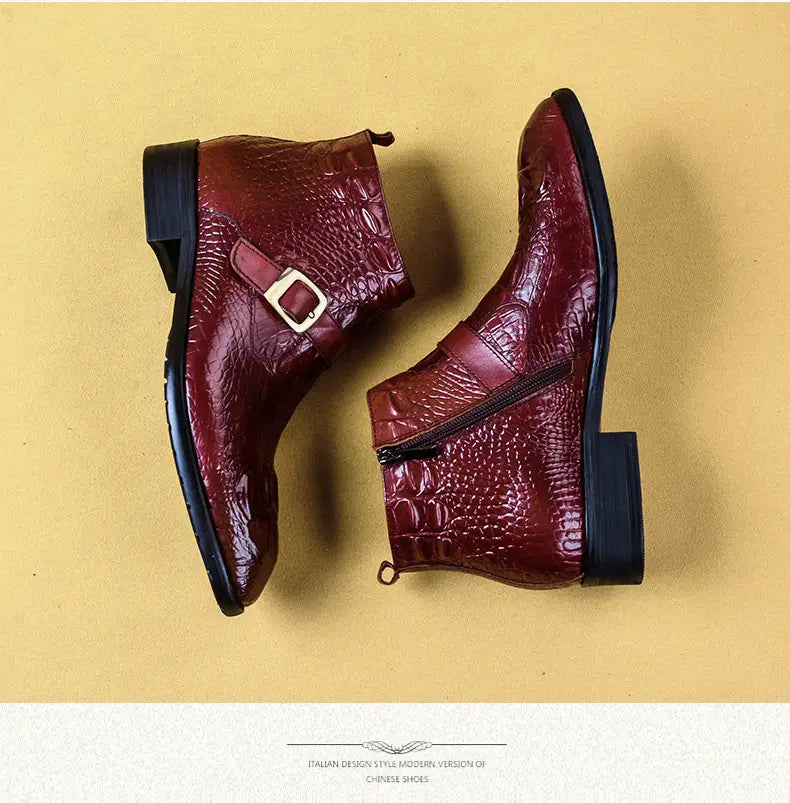 Men’s High Top British Style Formal Leather Shoes