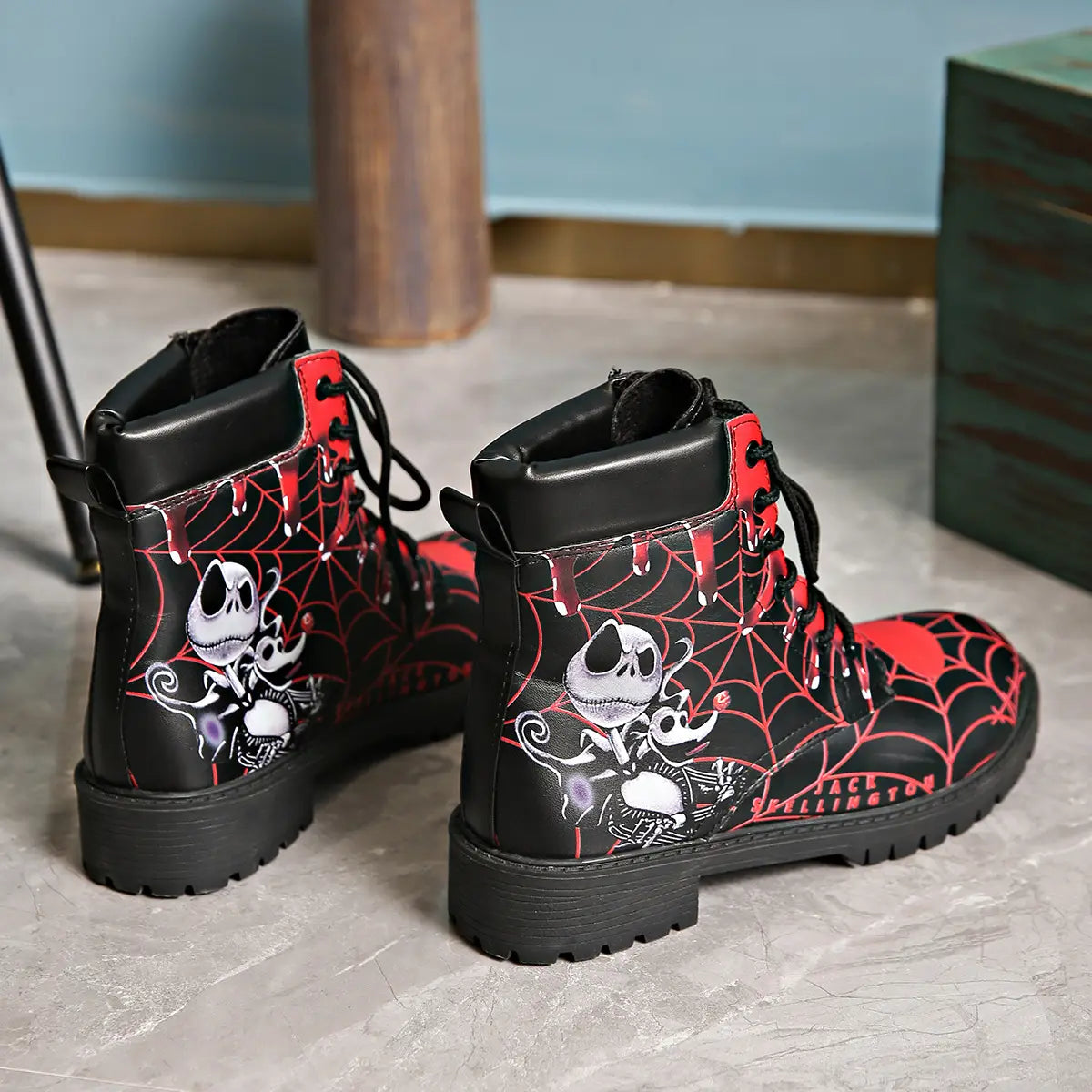 Printed short boots for women