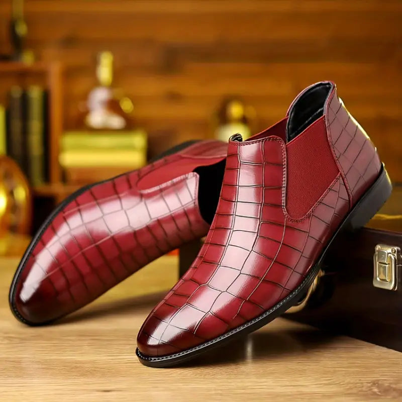 Plus Size Pointed British Style Martin Boots Men’s Shoes