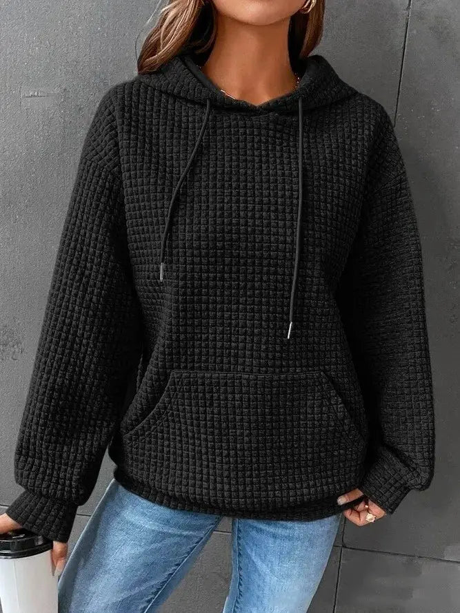 Women’s Loose Casual Solid Color Long-sleeved Sweater