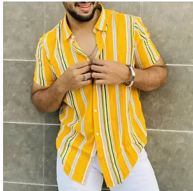 Men’s Vintage Summer Shirt Striped
