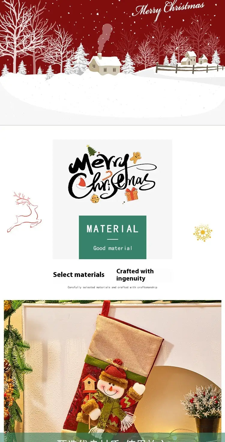 Christmas Decorations Large Cartoon Candy Bag