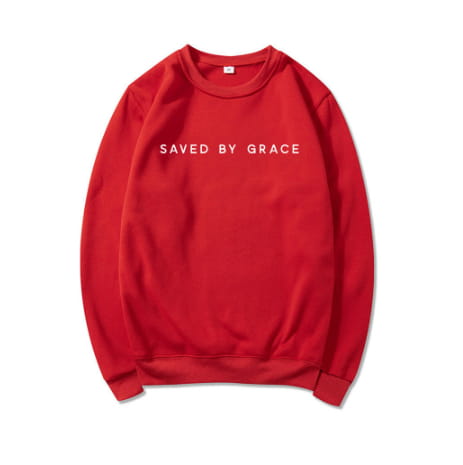 Women’s Casual Solid Color Saved By Grace Printed Hoodie