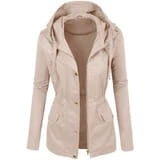 Women’s fashion solid color lapel biker jacket
