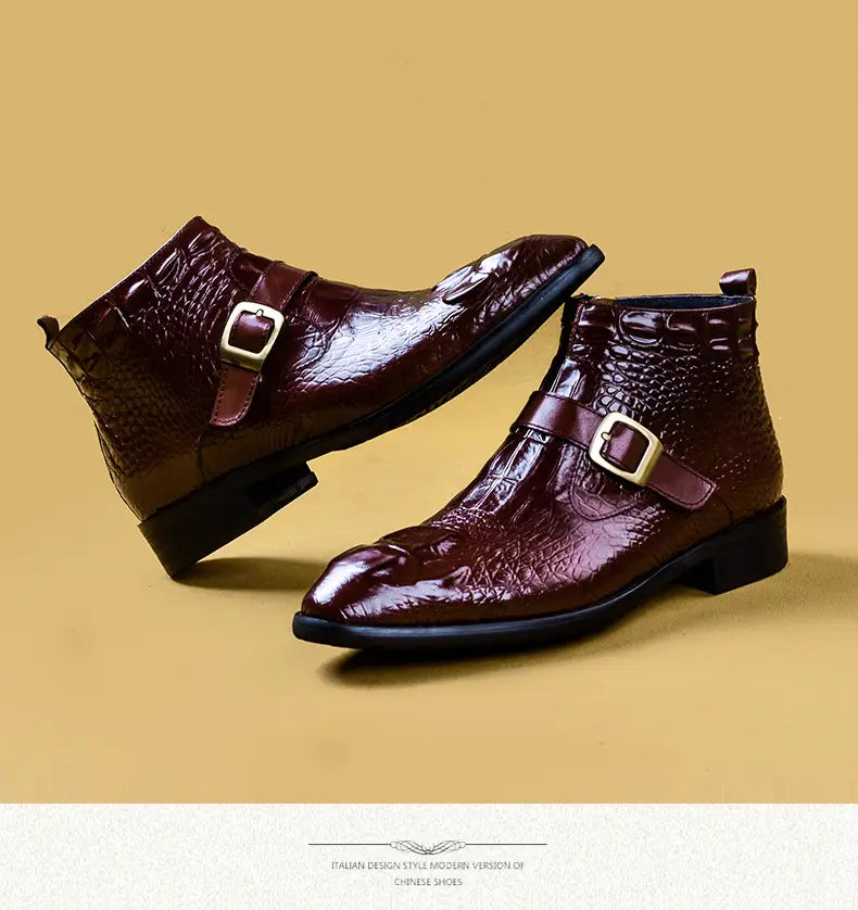 Men’s High Top British Style Formal Leather Shoes