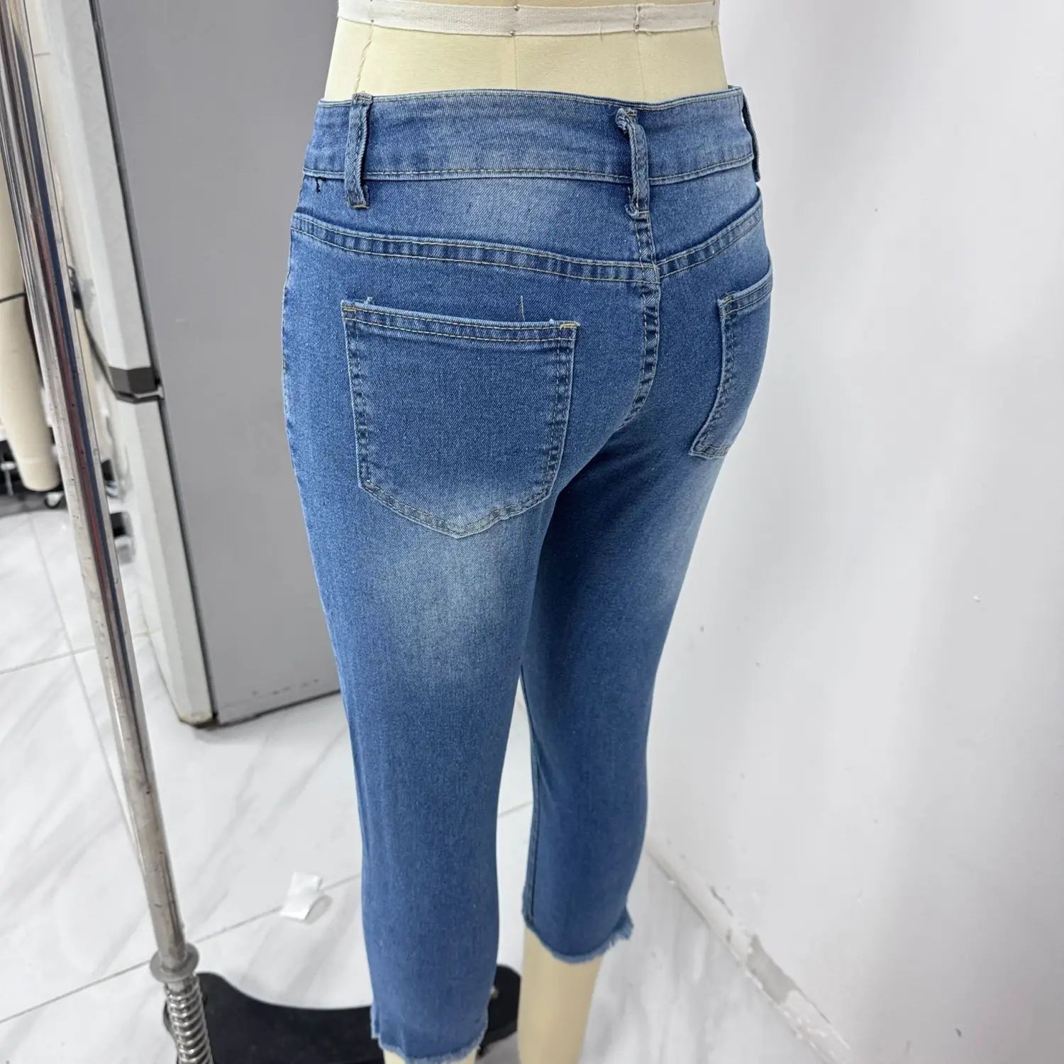 Fashionable Retro Slim-fit Stretch Jeans For Women