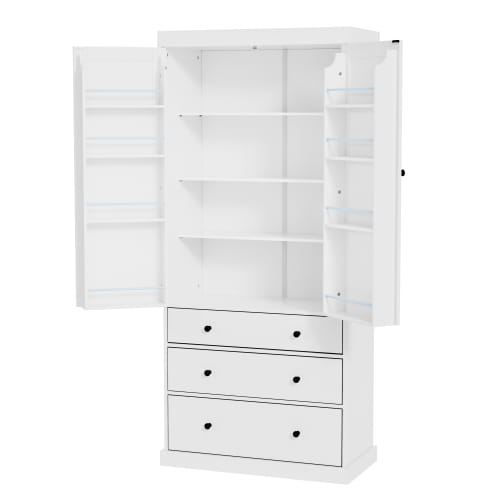 Seventy seven Inch Farmhouse Kitchen Storage Room