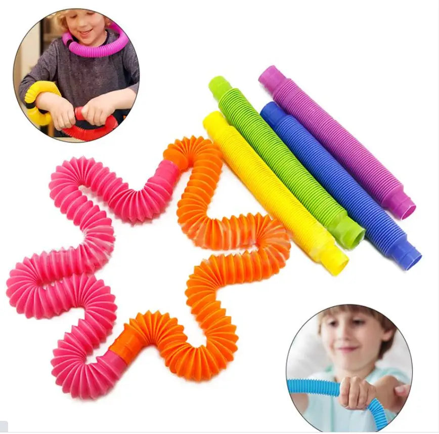 Colorful Plastic Tube Coil Children’s Creative Magical Toy Circle Funny Toys Early Development Educational Folding Toy