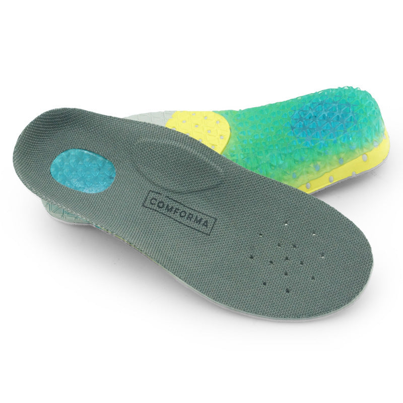 Men's And Women's Children's Sports Insoles Non-slip Silicone Insoles EVA High Elastic Shock Absorption