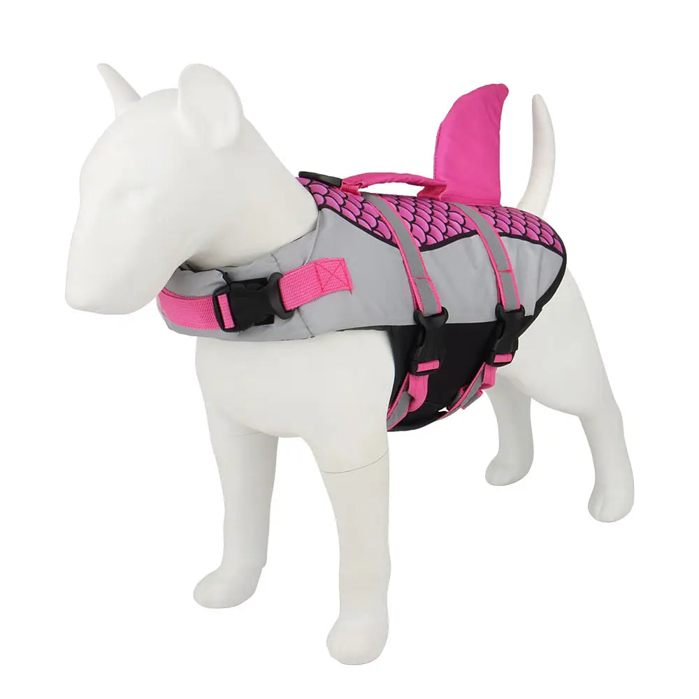 Swim Pet Dog Life Jacket Vest Clothes Life Vest Collar Harness Pets Swimming Summer Swimwear Scales Shark Pet Products