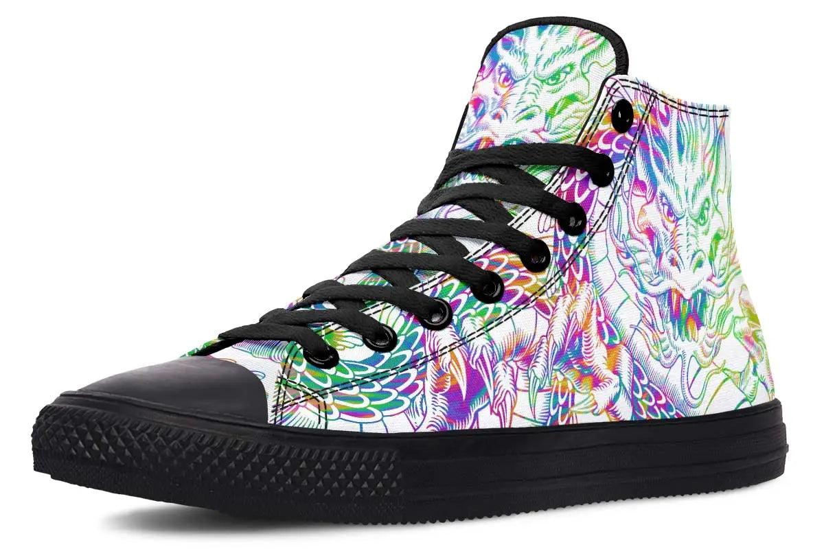 Printed Couple High-top Canvas Shoes