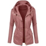 Women’s fashion solid color lapel biker jacket