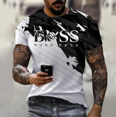 Men’s Printed Fashion Fashion Short Sleeve Casual