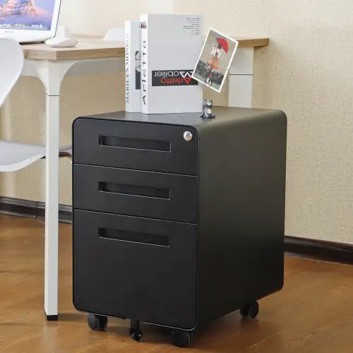 3 Drawer Mobile Filing Cabinet Simple Style Multi-functional Locker - Color - 5