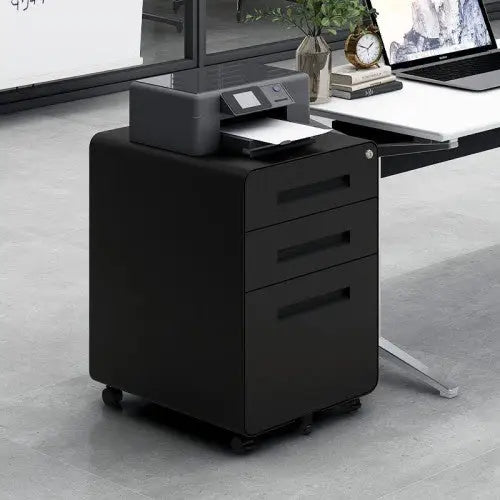 3 Drawer Mobile Filing Cabinet Simple Style Multi-functional Locker - Color - 5