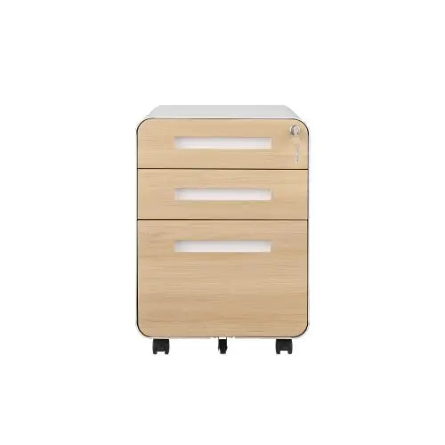 3 Drawer Mobile Filing Cabinet Simple Style Multi-functional Locker - File cabinets - 5