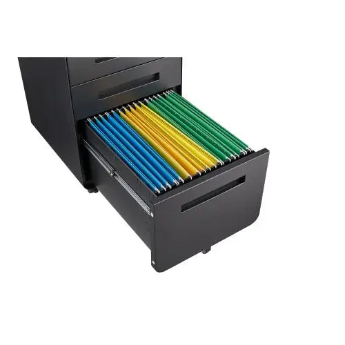 3 Drawer Mobile Filing Cabinet Simple Style Multi-functional Locker - Color - 5