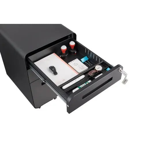 3 Drawer Mobile Filing Cabinet Simple Style Multi-functional Locker - Color - 5