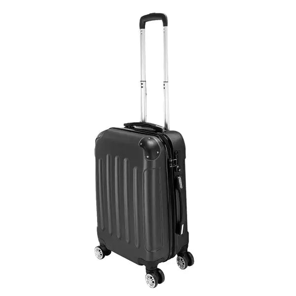 3-in-1 ABS Trolley Case 20 Inches-24 Inches-28 Inches Black - Black - 5