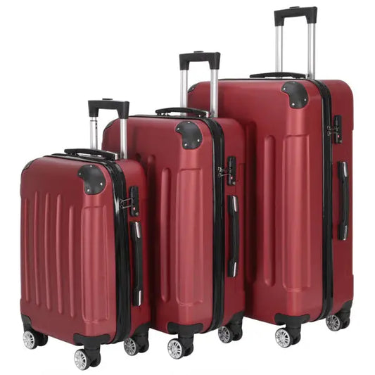 3-in-1 Swivel Wheel With Handle 4 Corner Protectors Trolley Box 20in 24in 28in ABS Aluminum Alloy Trolley Classic Color