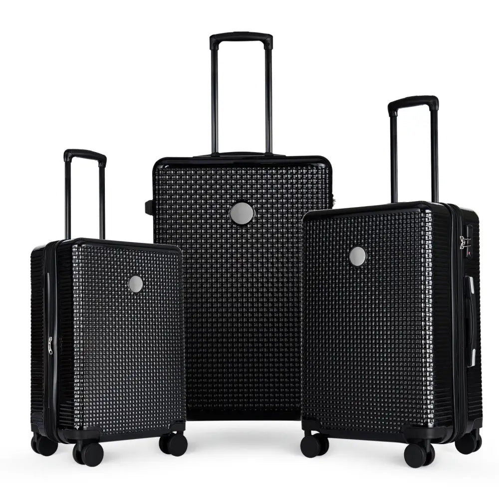 3 Piece Set Of Hard Shell Suitcases With Wheels Light Expandable Travel Suitcase With TSA Lock Carry-On Checked