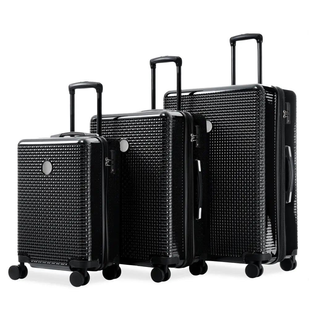 3 Piece Set Of Hard Shell Suitcases With Wheels Light Expandable Travel Suitcase With TSA Lock Carry-On Checked