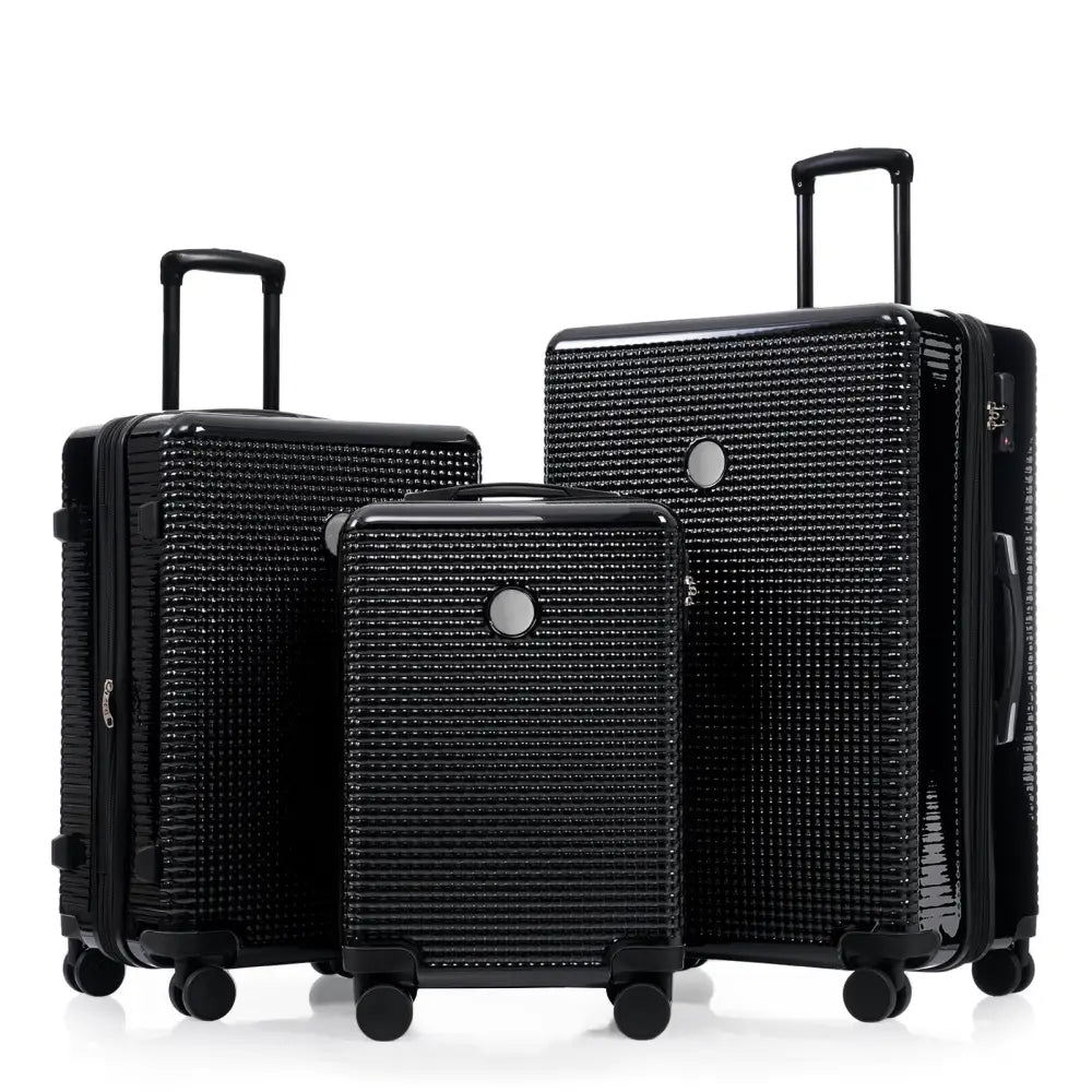 3 Piece Set Of Hard Shell Suitcases With Wheels Light Expandable Travel Suitcase With TSA Lock Carry-On Checked