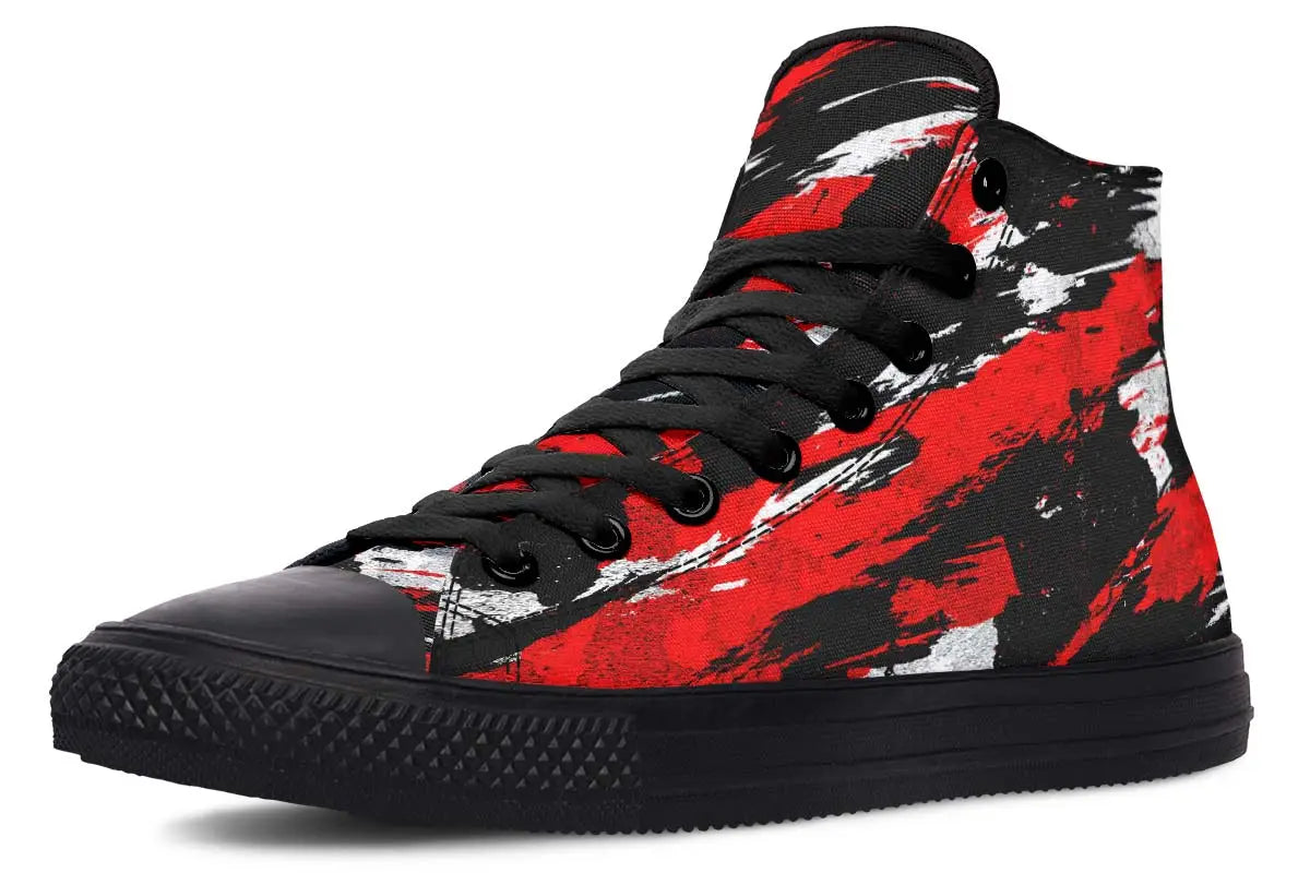 Printed Couple High Top Canvas Shoes