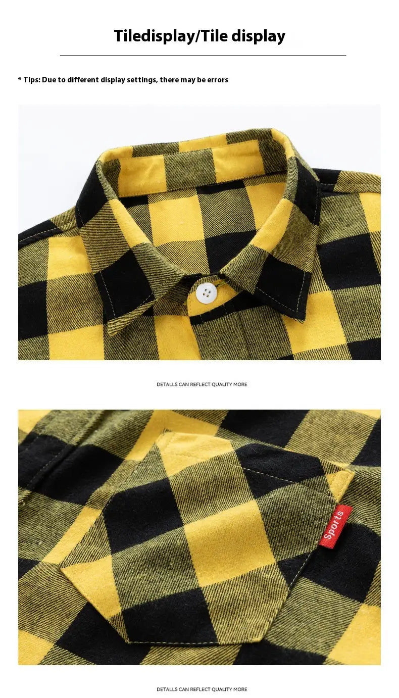 Youth Loose Fashion Large Plaid Shirt