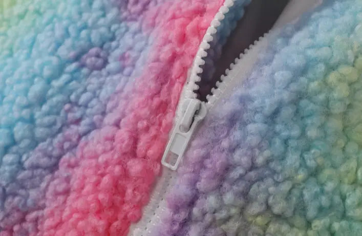 Gradient Tie-dye Lamb Wool Cotton Coat For Men And Women