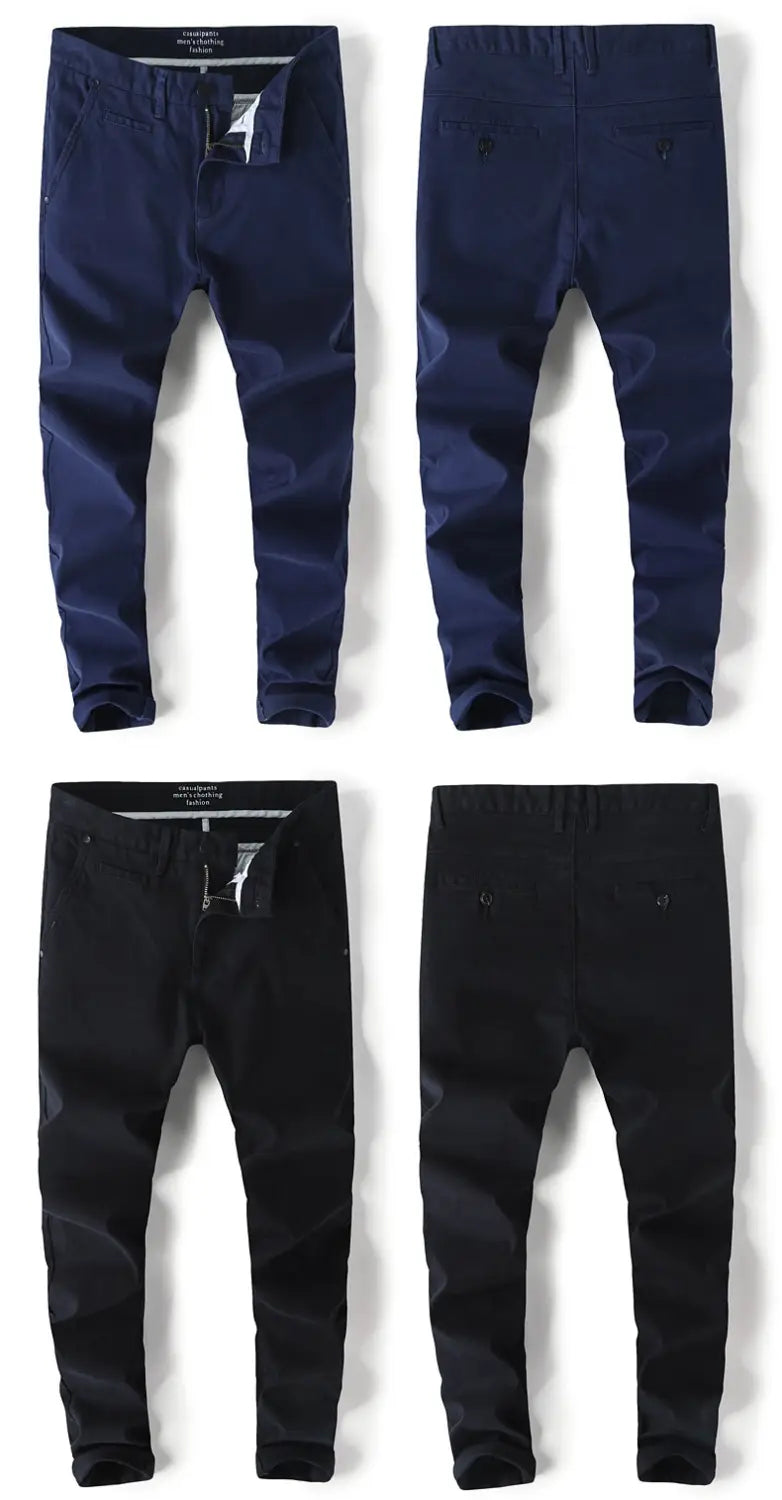 Casual Trousers Slim Fit Straight Men