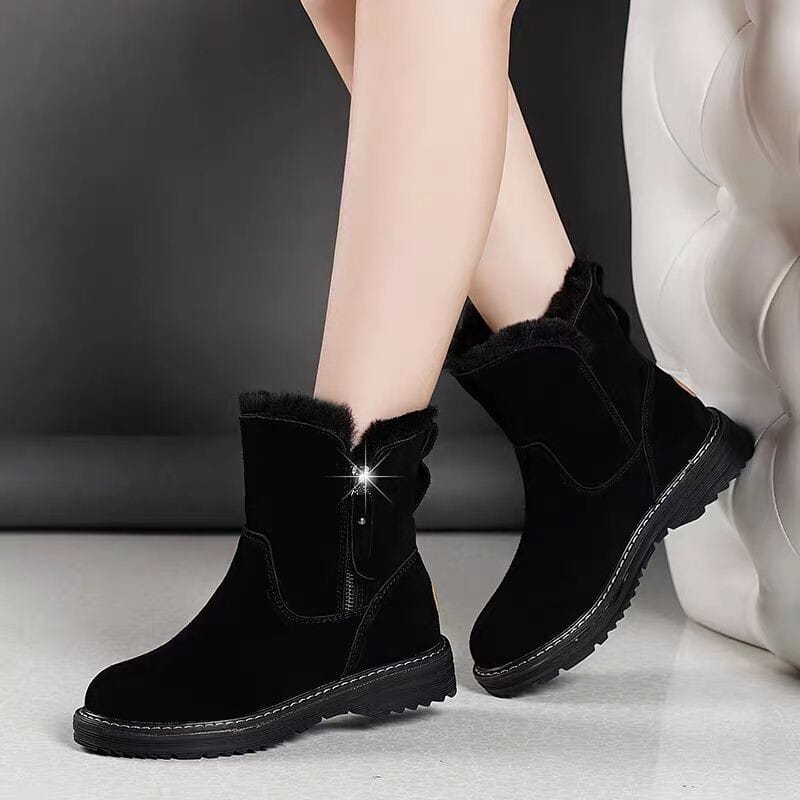 Cotton-padded shoes for ladies with velvet