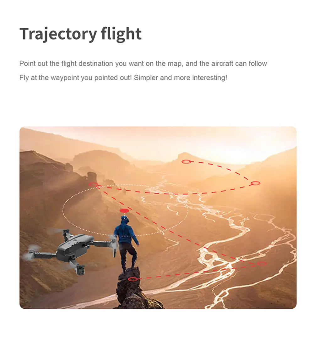 E99 Folding Drone Quadcopter Remote Control Handle Four Axis HD 4K Photography UAV Altitude Fixation
