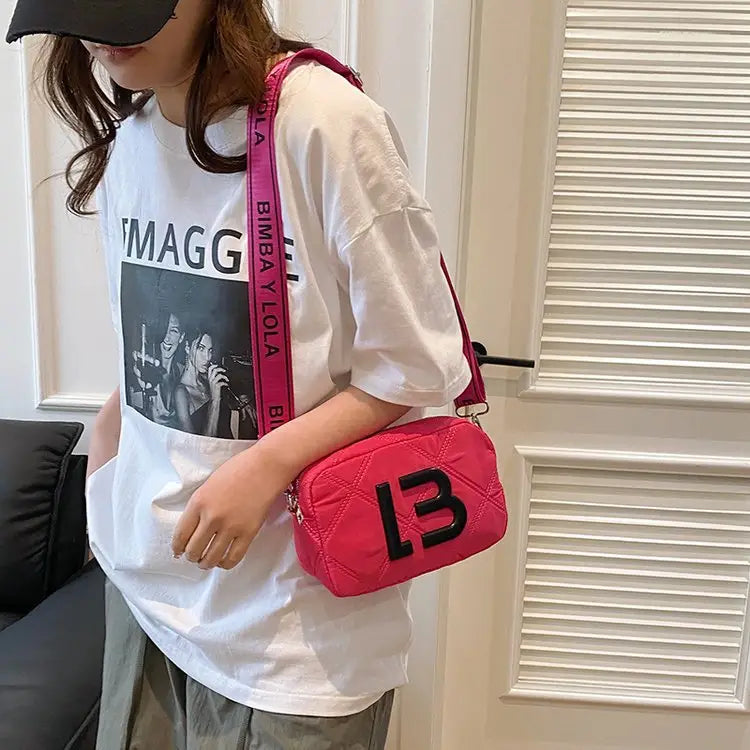 Solid Color Small Square Bags Women Fashion Underarm Bag Rhombic Sewing Shoulder Messenger Bags