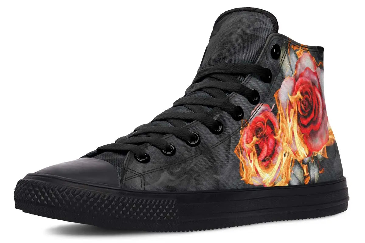 Printed Couple High-top Canvas Shoes