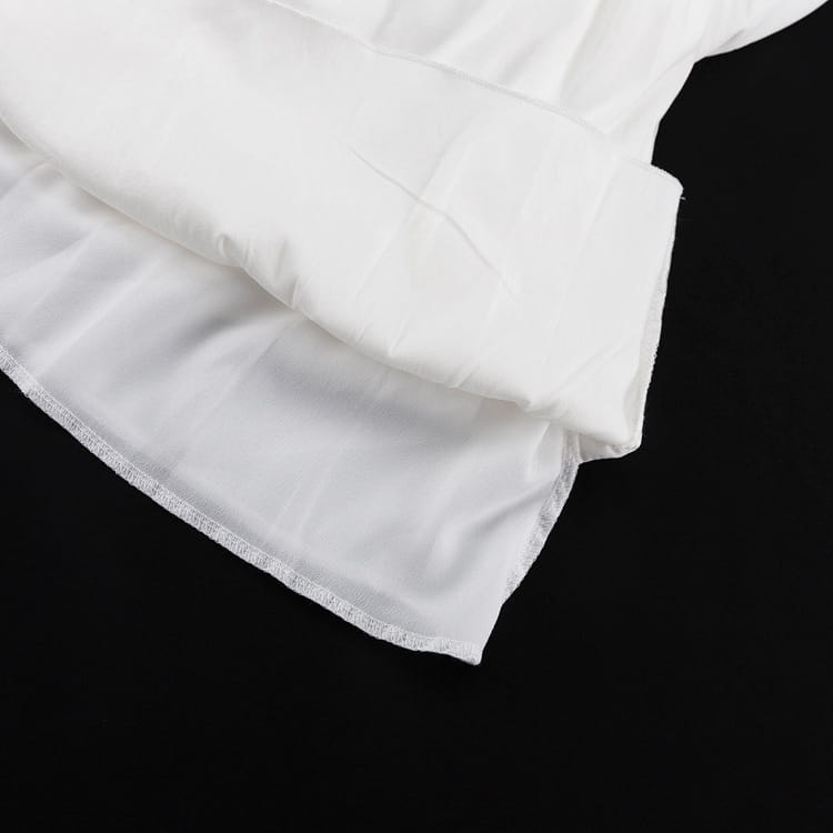 Fashion V Neck Pleated Ruffle Long Sleeve Dress Y2K V Neck Flared Sleeve Short Dress Women’s Clothing