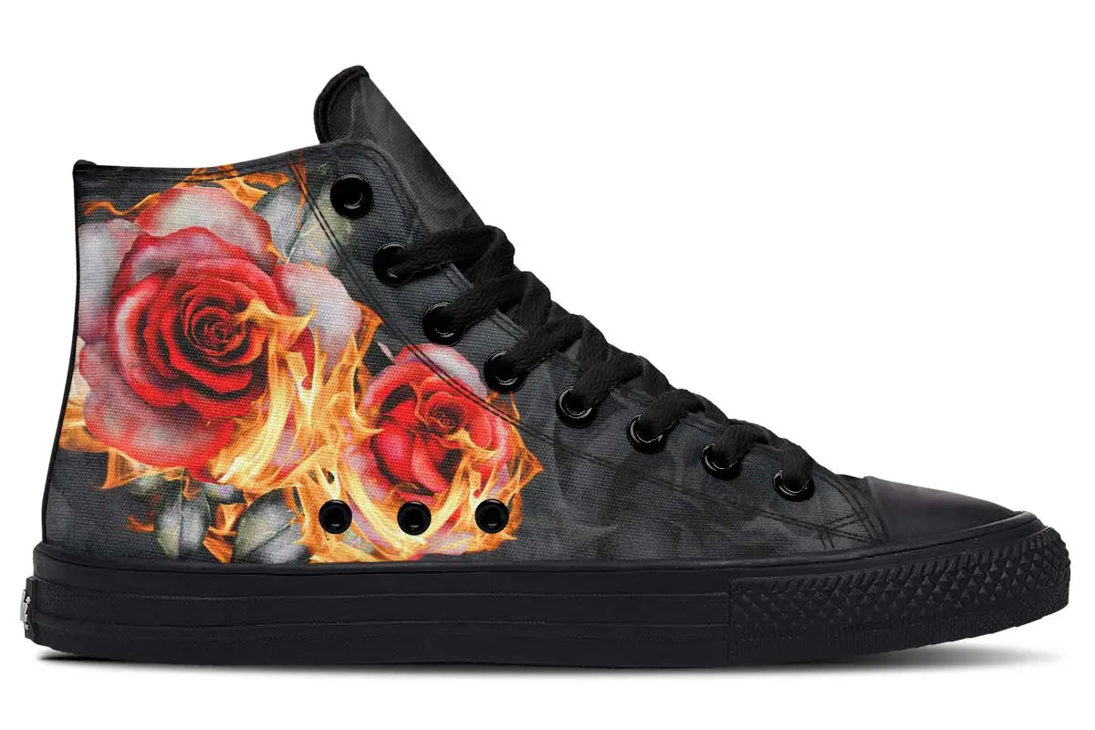 Printed Couple High-top Canvas Shoes
