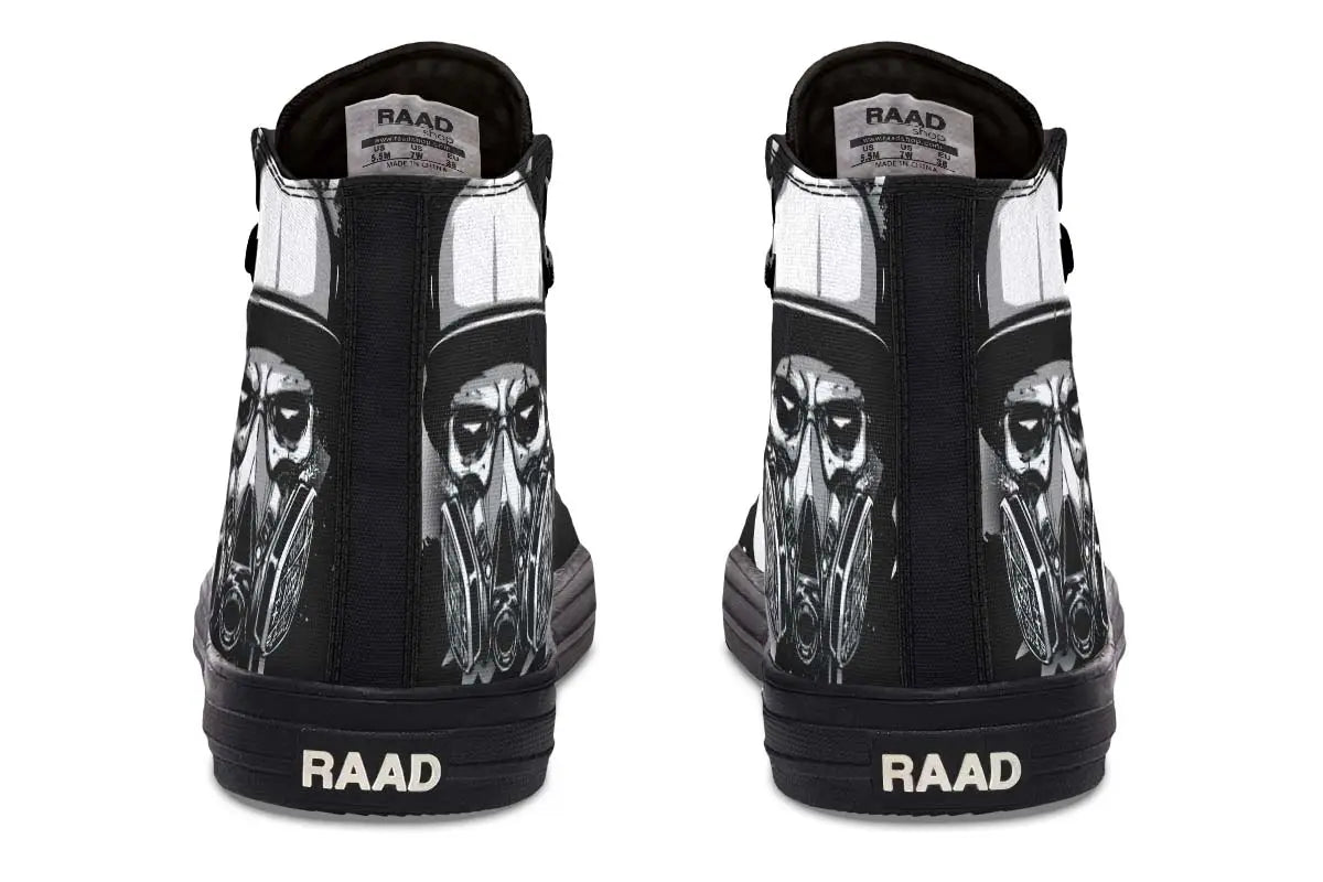 Printed Couple High Top Canvas Shoes